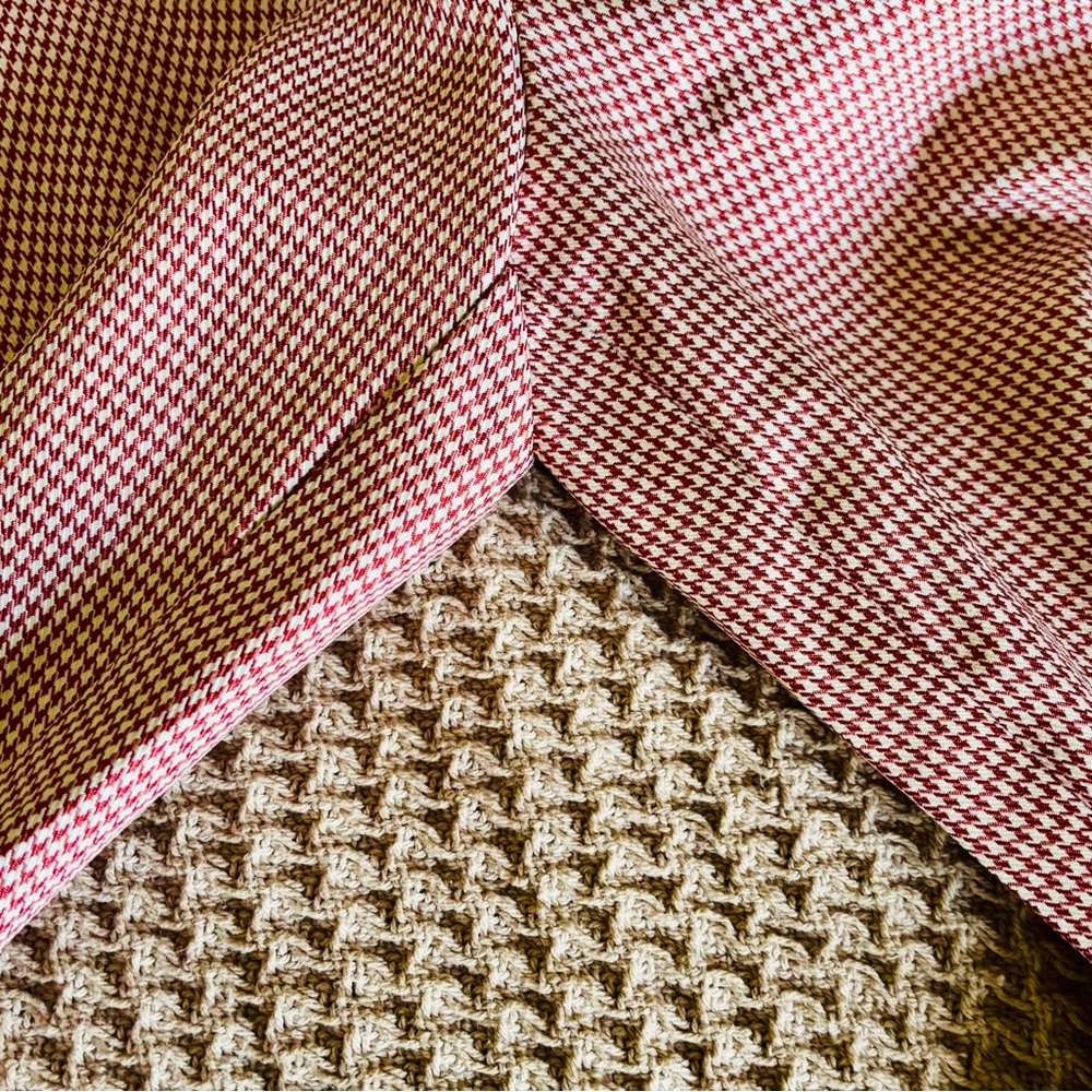 Cider Sz L Red and White Houndstooth Wide Leg Pant Trousers, Vintage Inspired - Picture 9 of 9
